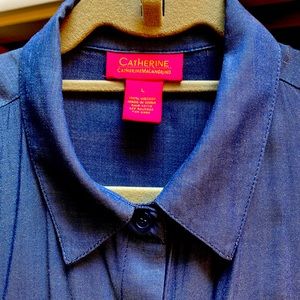 100% viscose button front blouse.